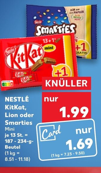 Kaufland Nestlé Kitkat, Lion oder Smarties tilbud