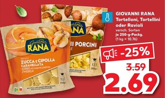 Giovanni Rana Tortelloni, Tortellini oder Ravioli