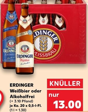 Kaufland DE Erdinger Weißbier oder Alkoholfrei tilbud