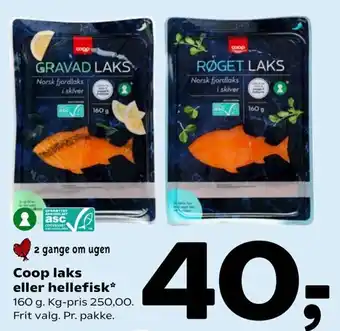 Coop 365 Coop Laks Eller Hellefisk 160g tilbud