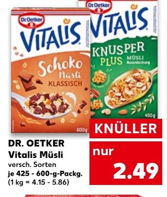 Kaufland DE Dr. Oetker Vitalis Müsli tilbud