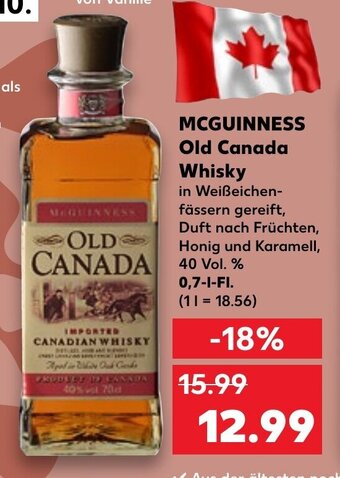 Kaufland DE McGuinness Old Canada Whisky tilbud