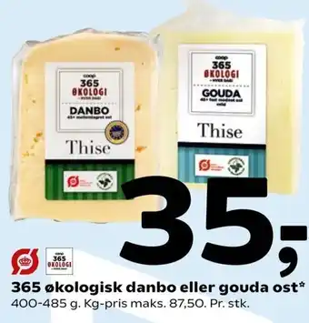 Coop 365 365 Økologisk Danbo Eller Gouda Ost 400-485g tilbud