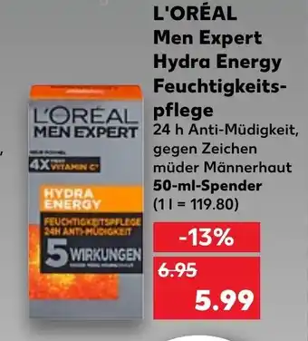 Kaufland L'Oréal Men Expert Hydra Energy Feuchtigkeits-Pflege tilbud