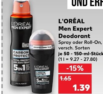 Kaufland L'Oréal Men Expert Deodorant tilbud