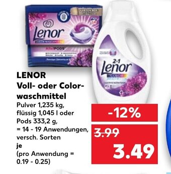 Kaufland DE Lenor Voll- oder Color Waschmittel tilbud