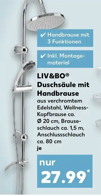 Kaufland Liv&Bo Duschsäule mit Handbrause tilbud