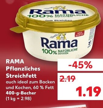 Kaufland Rama Pflanzliches Streichfett tilbud