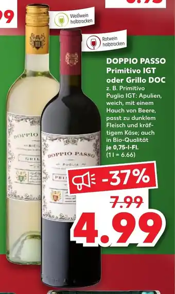 Kaufland DE Doppio Paso Primitivo IGT Oder Grillo DOC tilbud
