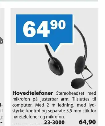 Biltema Hovedtelefoner tilbud