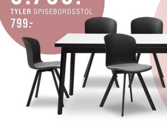 Ilva Tyler spisebordsstol tilbud