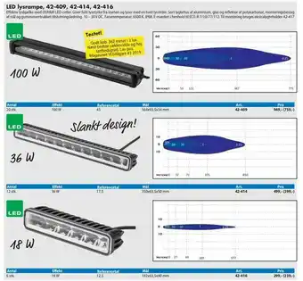 Biltema LED lysrampe, 42-409, 42-414, 42-416 tilbud