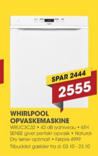 Punkt1 Whirlpool opvaskemaskine tilbud