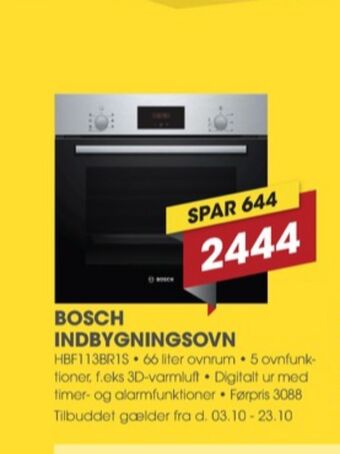 Punkt1 Bosch indbygningsovn tilbud