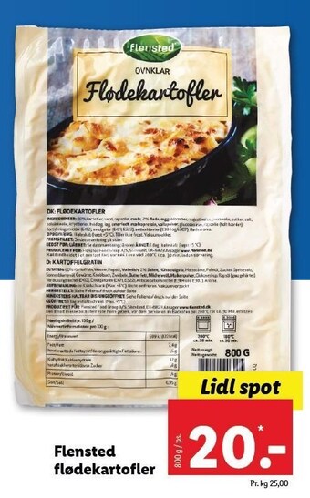 Lidl Flensted flødekartofler tilbud