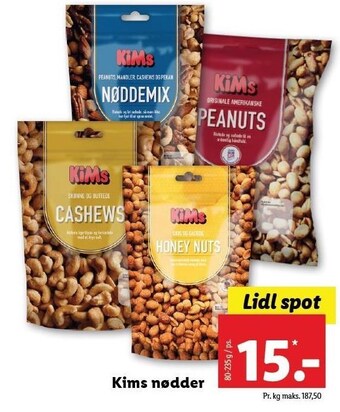 Lidl Kims nødder tilbud
