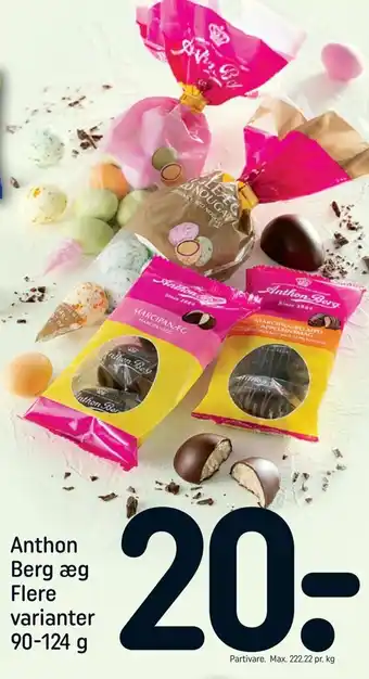 REMA 1000 Anthon Berg Æg 90-124g tilbud