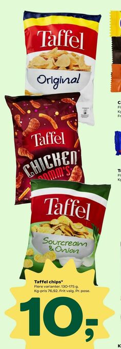 Coop 365 Taffel chips tilbud