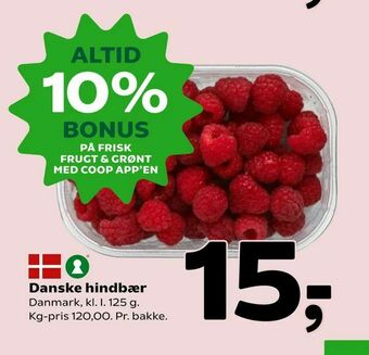 Coop 365 Danske hindbær tilbud
