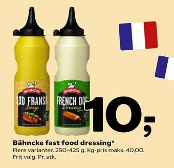 Coop 365 Bähncke fast food dressing tilbud