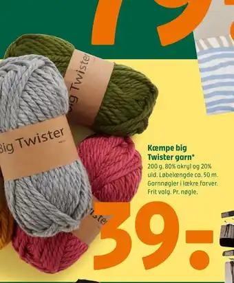 Coop 365 Kæmpe big twister garn tilbud