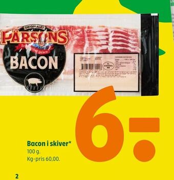 Coop 365 Bacon i skiver tilbud
