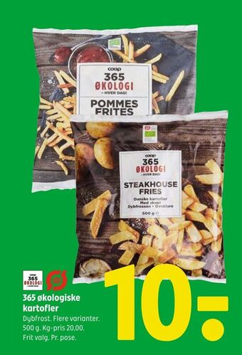 Coop 365 365 økologiske kartofler tilbud