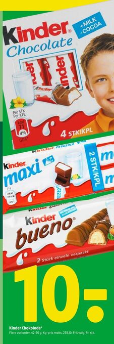 Coop 365 Kinder chokolade tilbud