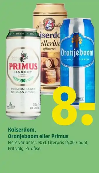 Coop 365 Kaiserdom, oranjeboom eller primus tilbud