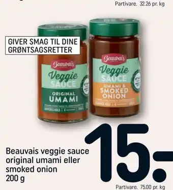 REMA 1000 Beauvais Veggie sauce 200g tilbud