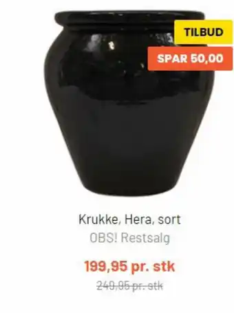Krukke, Hera, Sort OBS! Restsalg