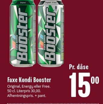 Min Købmand Faxe Kondi Booster tilbud
