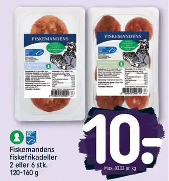REMA 1000 Fiskemandens fiskefrikadeller 2 eller 6 stk. 120-160g tilbud