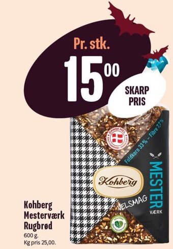 Min Købmand Kohberg Mesterværk Rugbrød tilbud