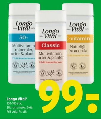 Coop 365 Longo vital vitaminer tilbud