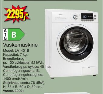 Harald Nyborg Wasco vaskemaskine tilbud