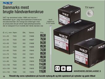 Harald Nyborg Nkt fasteners skruer tilbud