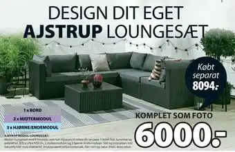 JYSK Ajstrup Modul- Loungesæt tilbud