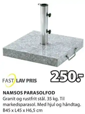 JYSK Namsos Parasolfod tilbud