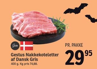 SPAR Gestus Nakkekoteletter af Dansk Gris tilbud