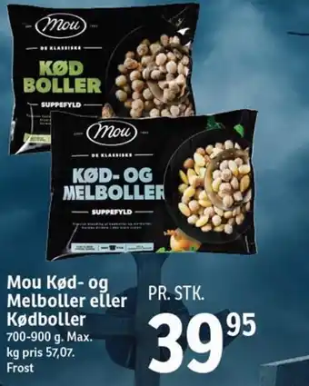 SPAR Mou Kød-og Melboller eller Kørdboller tilbud