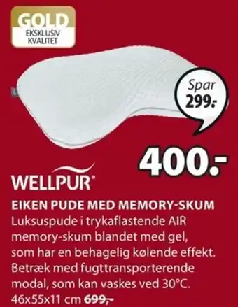 JYSK Eiken Pude Med Memory-Skum tilbud