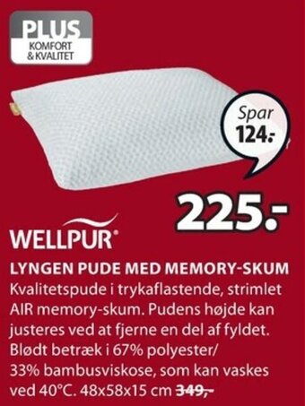 JYSK Lyngen Pude Med Memory-Skum tilbud