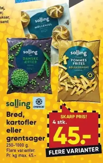 Bilka Salling brød, kartofler el. grøntsager tilbud