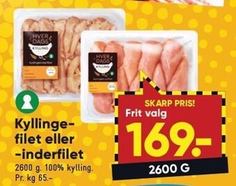 Bilka Kyllingefilet el. -inderfilet tilbud