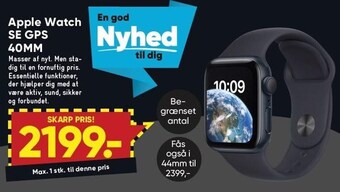 Bilka Apple watch se gps 40mm tilbud
