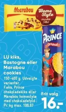 Lu kiks, bastogne el. marabou cookies