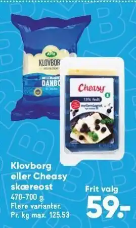 Bilka Klovborg el. cheasy skæreost tilbud