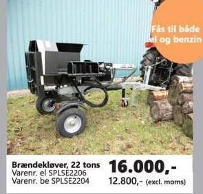 Brændekløver, 22 tons