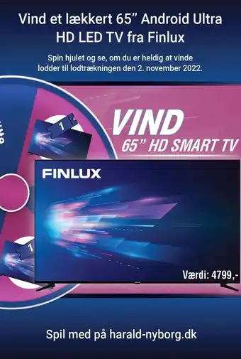 Harald Nyborg Vind 65" hd smart tv tilbud